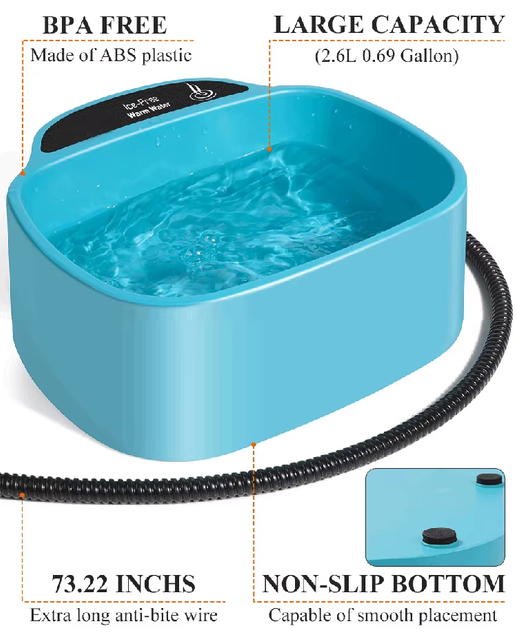 Plastikowa podgrzewana miska na wodę dla zwierząt XSHP-0014